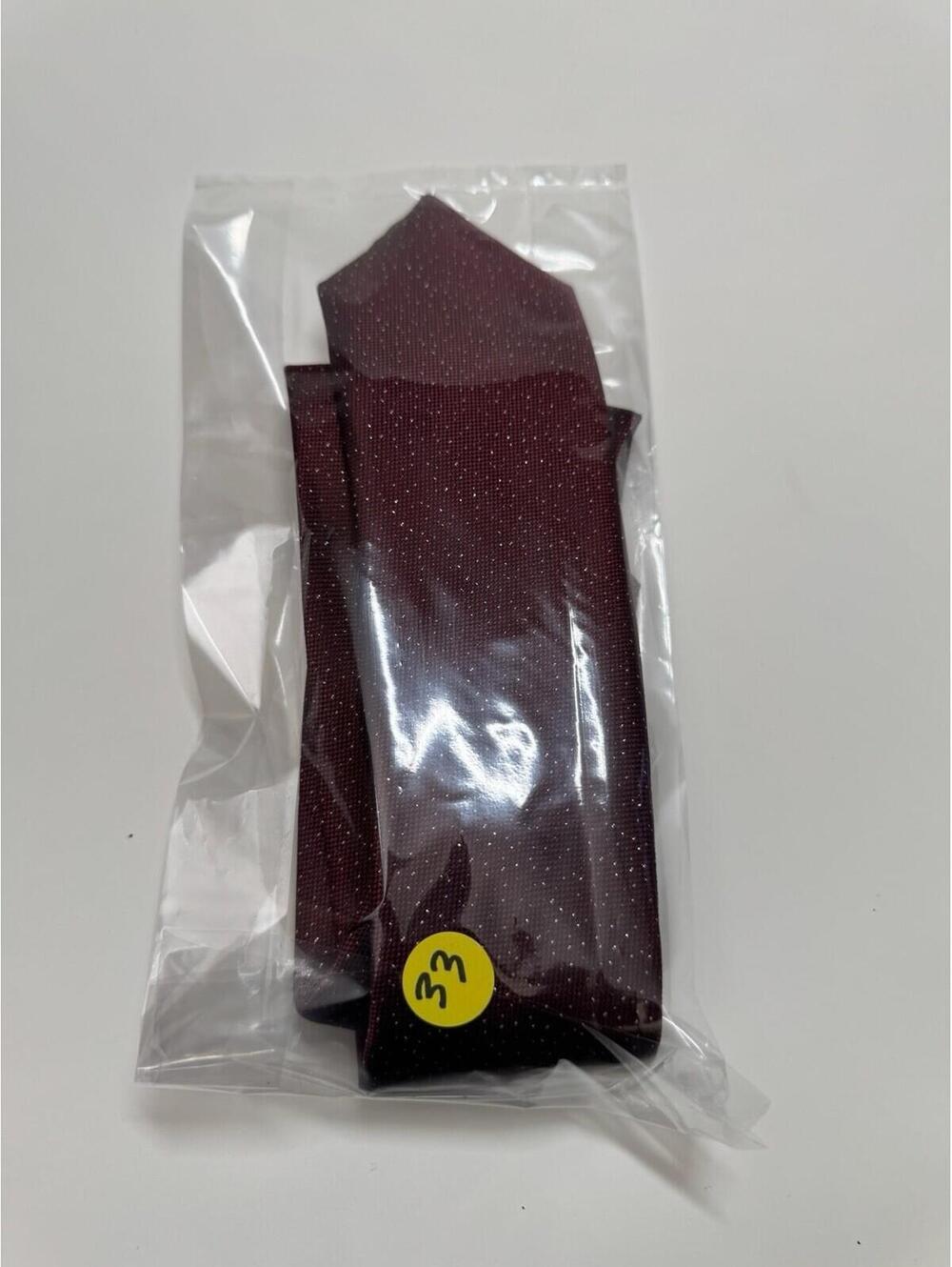 SOLD Alfani Men’s Maroon Tie With Metallic - Picture 4 of 4